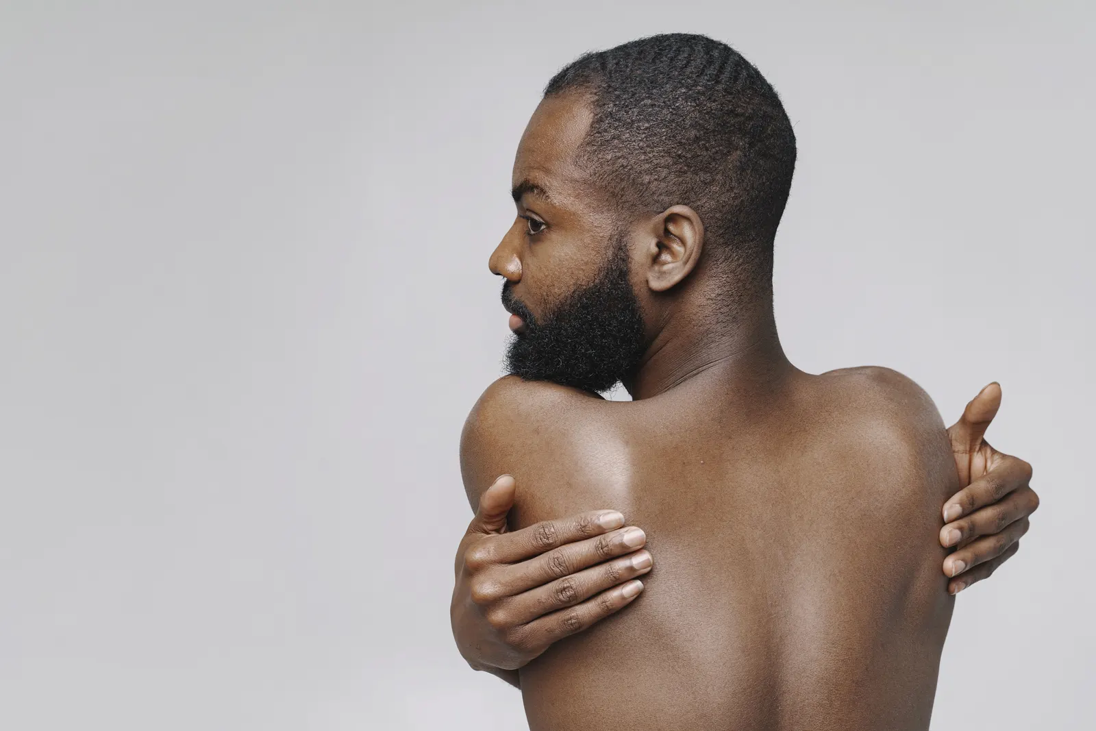 Bare shoulders, a common area for laser hair removal